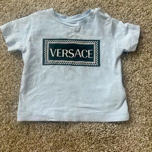 COPY - 9 month Versace top. Light blue.